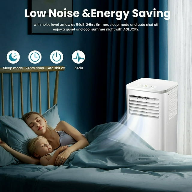 LHRIVER 5000BTU(8000 BTU ASHRAE) Portable Air Conditioner,Portable AC Unit for Room Up to 350 Sq.Ft,3 in 1 , Remote Control,Window Kit Included