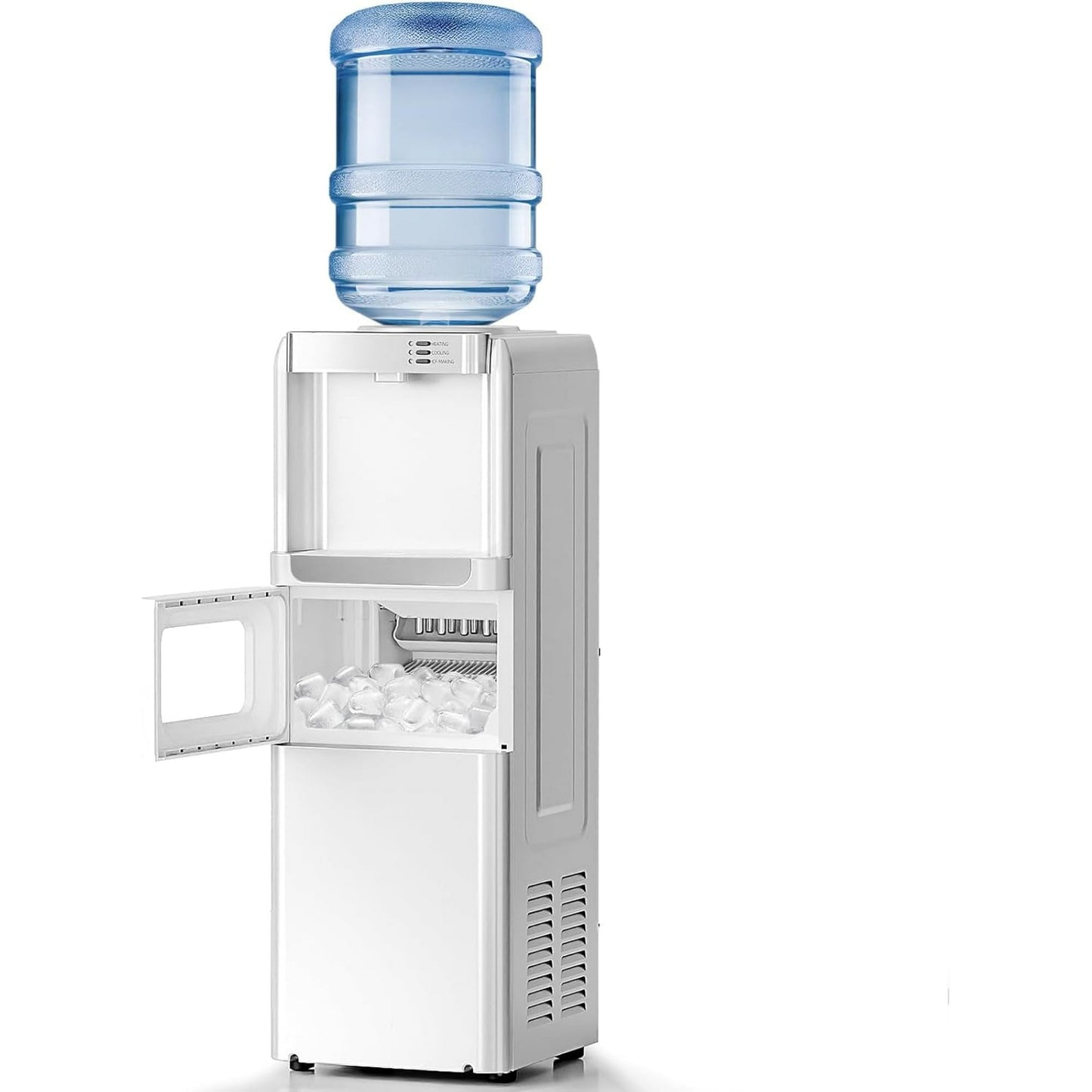 Havato 3 in 1 Water Dispenser with Ice Maker 33lbs 9 ice cubes in 6 minutes Top Loading for 5 Gallon, Child Lock