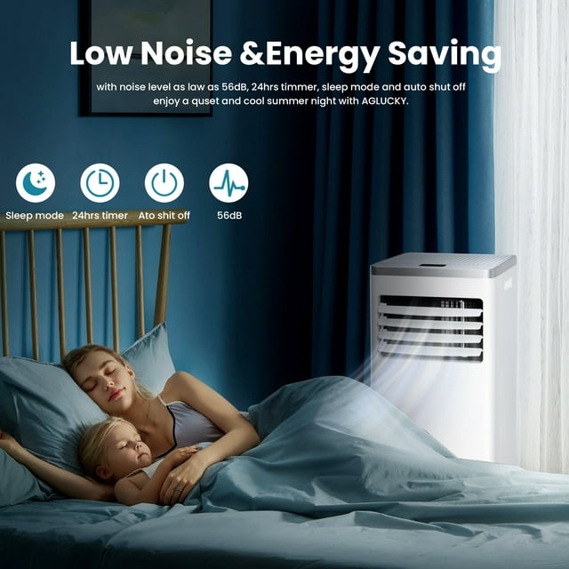 LHRIVER Portable Air Conditioner 5000BTU (8000 BTU Ashare), Cool to 200 Sq.ft, 3 in 1 Portable AC unit with Dehumidifier & Fan, For Home/Office