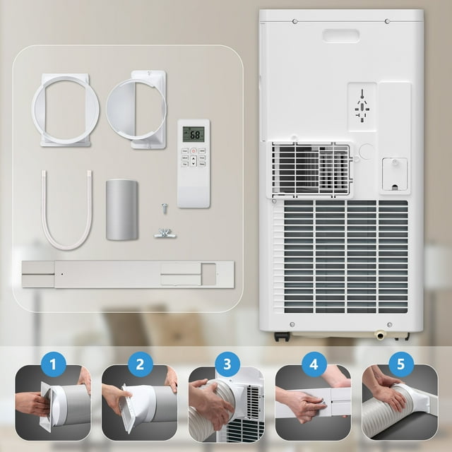 Havato Portable Air Conditioner, 10000BTU(ASHRAE) Cools 300Sq.ft w/Remote, Dehumidifier & Fan