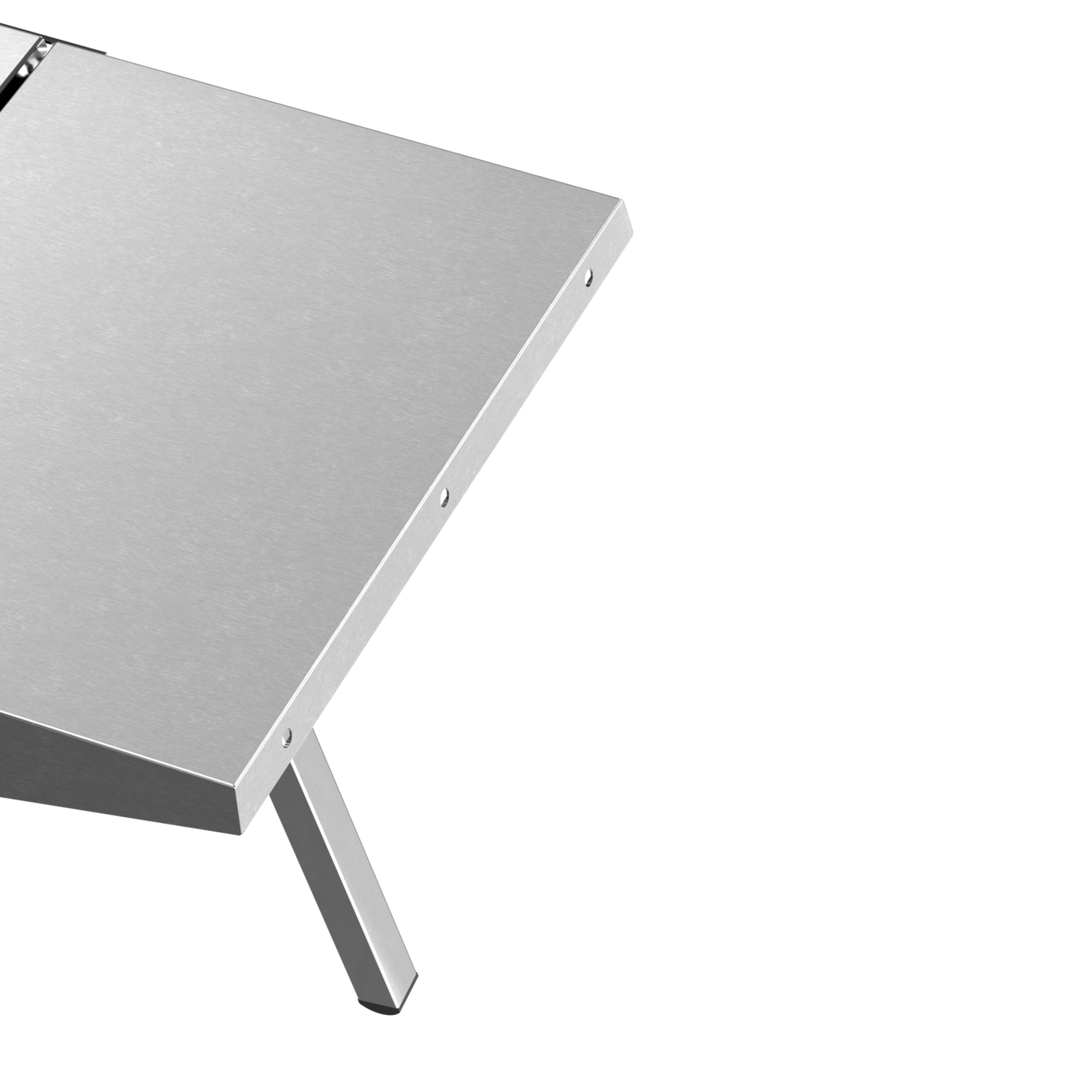 LHRIVER Food Grade 304 Stainless Steel BBQ Grill Table, Adjustable Legs BBQ Grill Stand for Tabletop Griddle