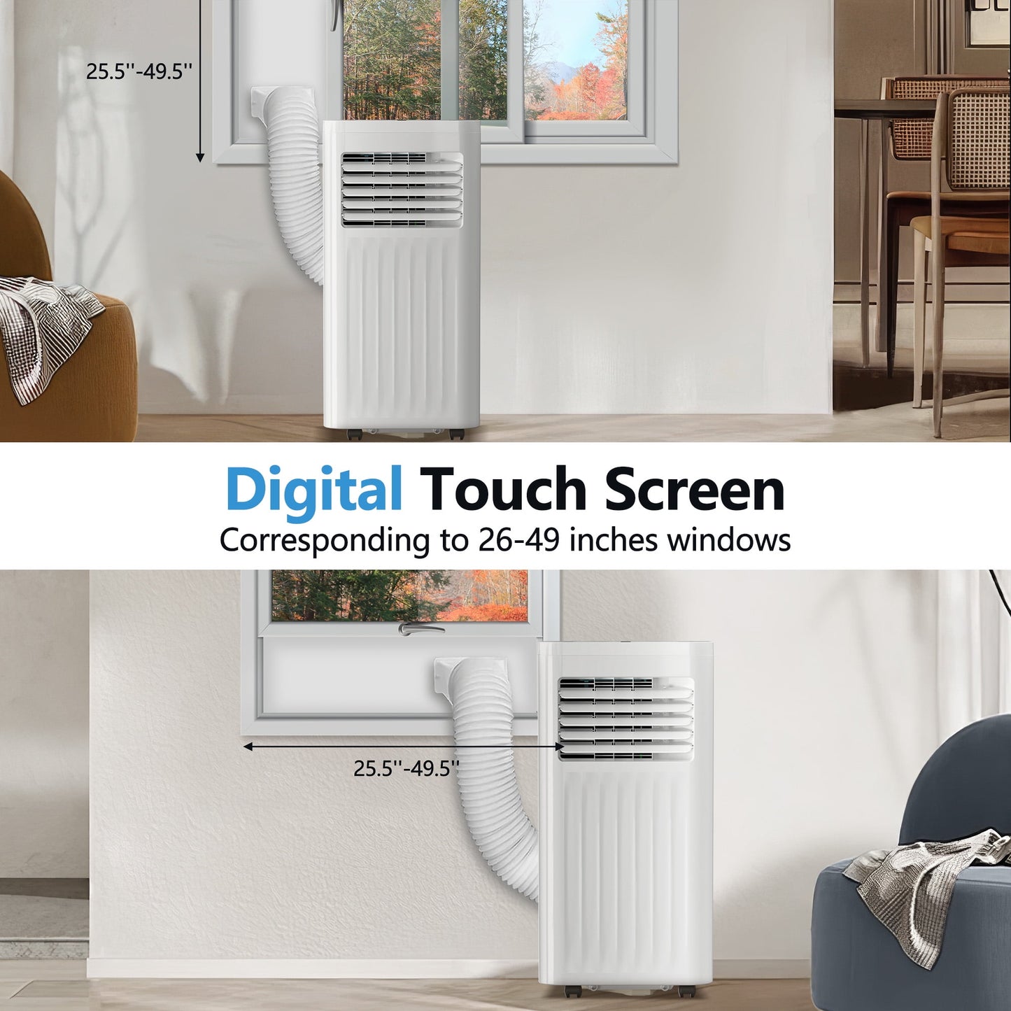 LHRIVER Portable Air Conditioner with Window Kits 6000BTU (10000 BTU ASHRAE), Dehumidifier, 2 Fan Speeds, AC unit