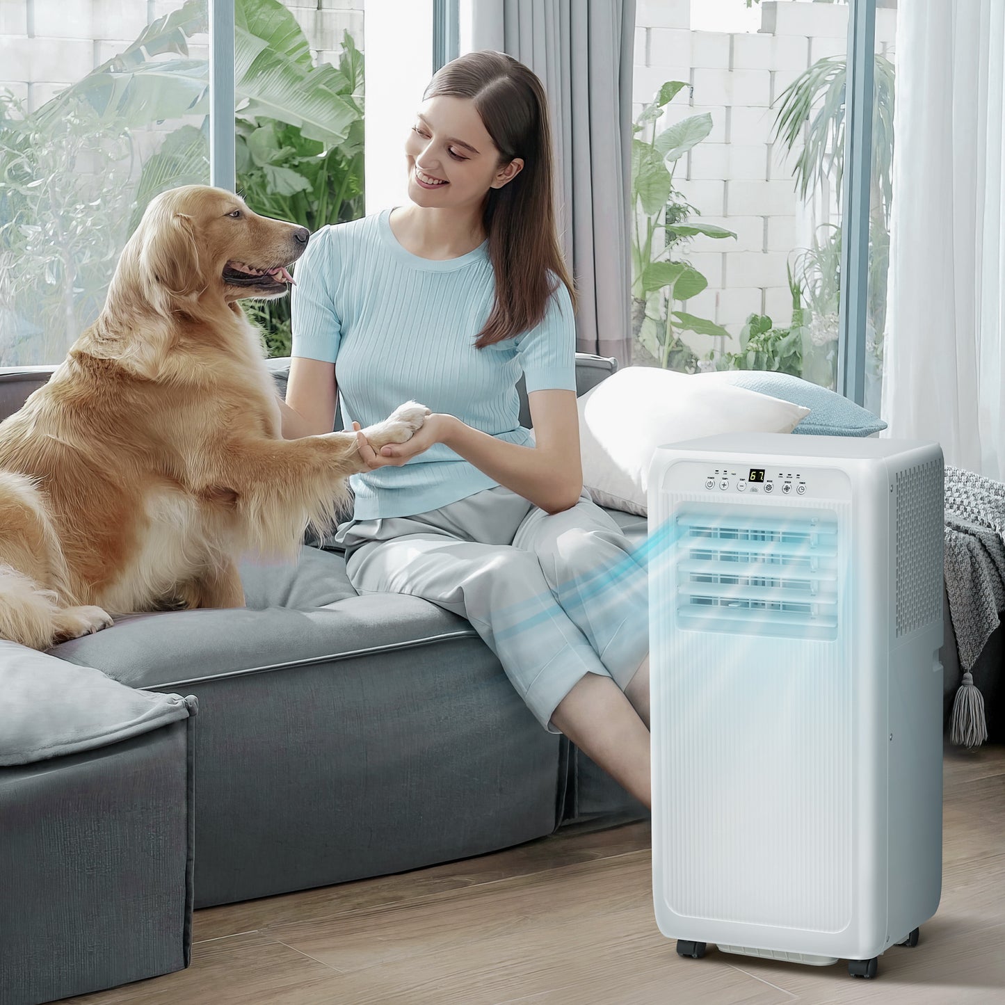 LHRIVER Portable Air Conditioner 6000BTU(10000 BTU ASHRAE), 450 Sq. Ft 3 in 1 AC with 24-Hour Timer, Suitable for Families