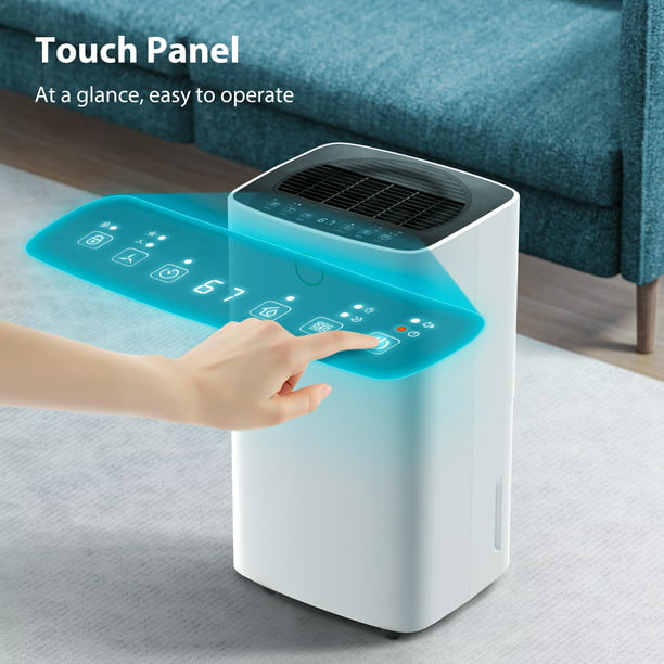 LHRIVER 30 Pint Dehumidifiers, 1000 Sq. ft Dehumidifier with Drain Hose, 0.53 Gallon Water Tank, 3 Operation Modes, 24H Timer for Home/Laundry Room