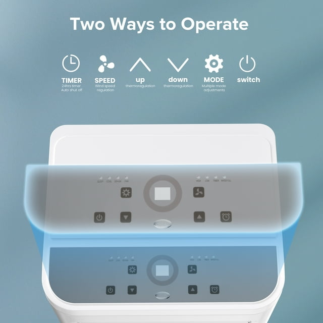 LHRIVER Portable Air Conditioner 5000BTU (8000 BTU ASHRAE), AC, Cools 250 Sq.Ft, 24H Timer, Quiet Operation, 2 Fan Speed for Bedroom Office Home