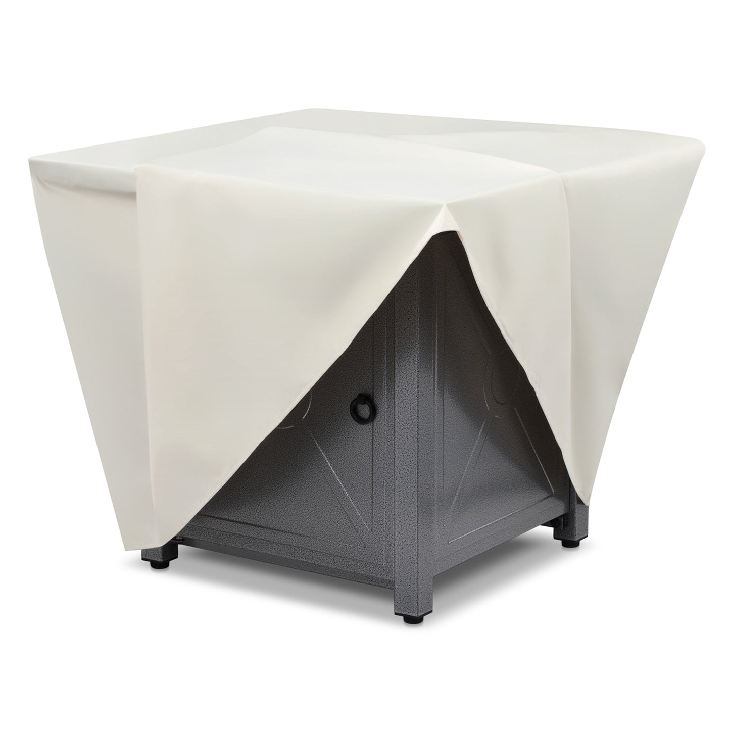 LHRIVER 28" Outdoor Propane Fire Pit Table with Lid, 50000 BTU Heat Output, Metal Stove with Lava Rocks, for Picnics/Bonfires/Patio Gardens