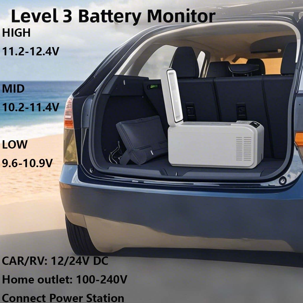 LHRIVER LHRIVER 12V 19QT(18L) Car Refrigerator, Portable Electric Cooler RV Fridge DC/AC, -4℉~68℉, Mini Fridge for Camping, Travel, Truck, Home, Fishing, RV