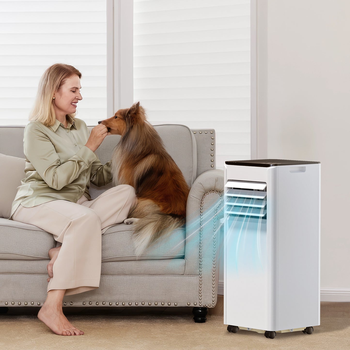 Havato 6000BTU (10,000 BTU ASHRAE) Portable Air Conditioner, Cooling/Dehumidifier/Fan/Sleep, 4-in-1 AC unit, Remote Control,  Cools up to 350 Sq.Ft