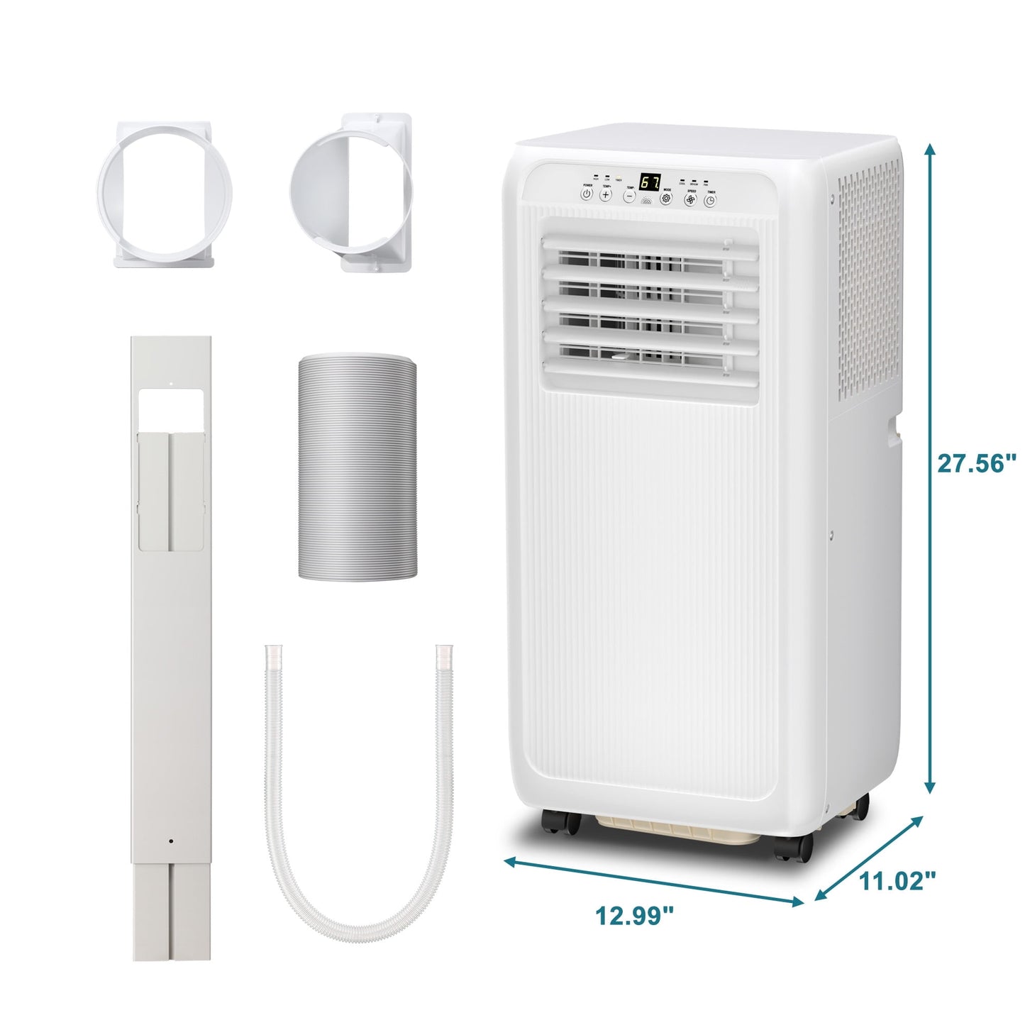 Havato Portable Air Conditioner, 5000BTU (8000BTU ASHRAE) Cools 200Sq.ft, 3-in-1 w/Remote, Dehumidifier & Fan,White