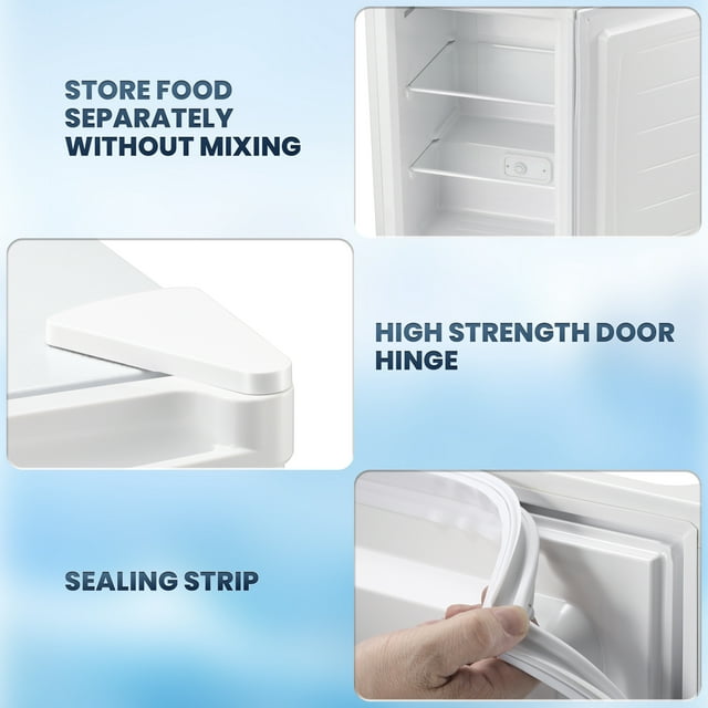 LHRIVER Upright Freezer, Energy Saving 3.0 Cu.ft Single Door Compact Upright Freezer with Reversible Door(White)