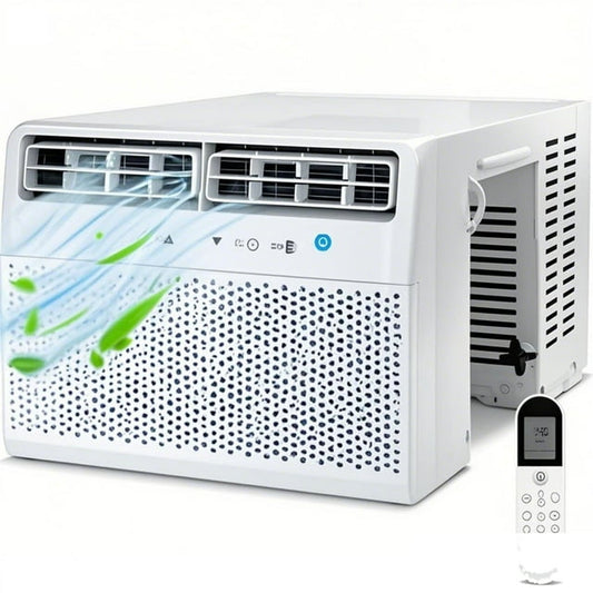 Havato Window Air Conditioners 8,100 BTU (12,000 BTU ASHARE), 6-In-1 Window AC Units, Remote Control, Window Room Air Conditioner up to 550 sq ft, White