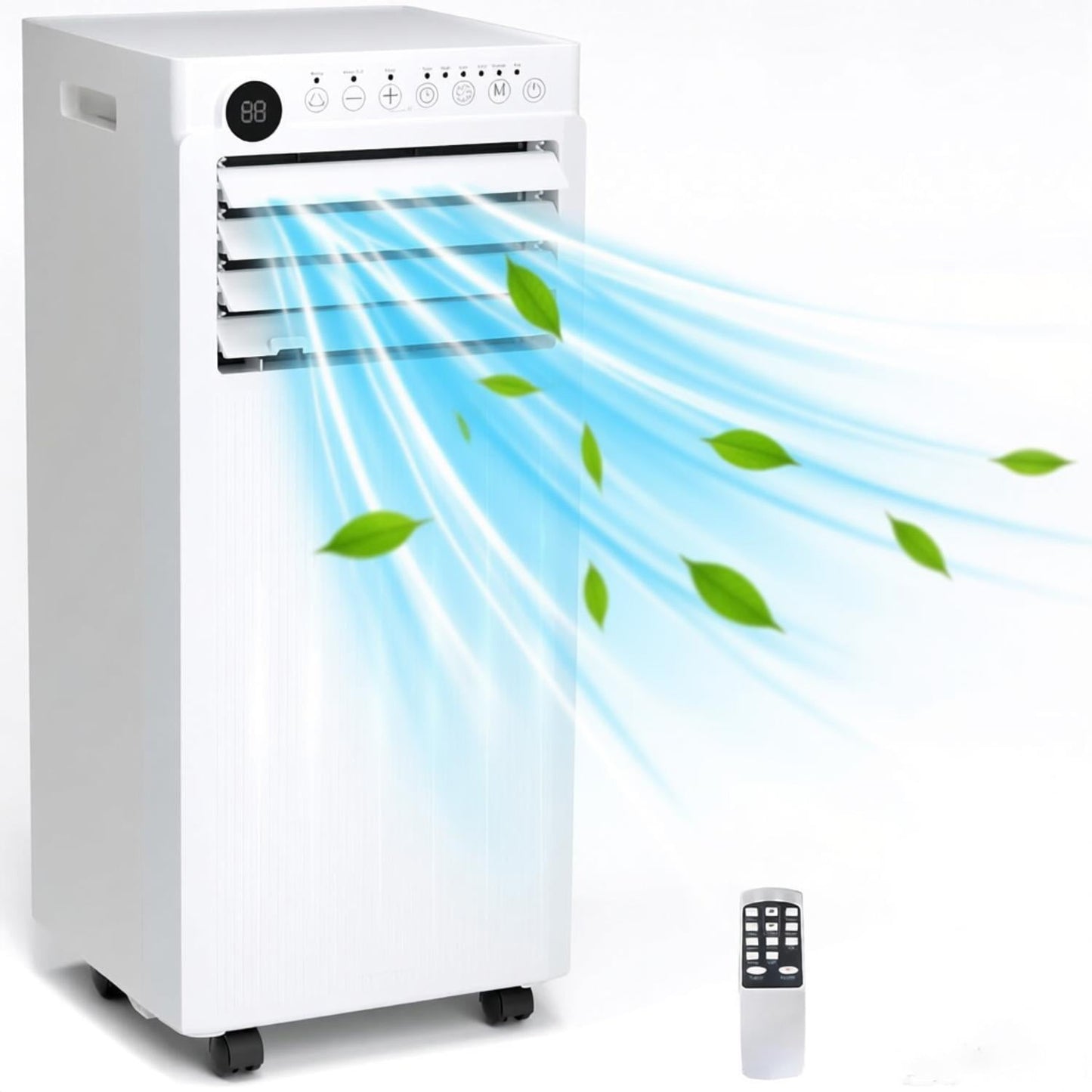 Havato 10,000 BTU Portable Air Conditioners Up to 450 sq.ft, 4in1 Standing Smart Cooling AC with Remote, Dehumidifier, Fan, AC Units portable Cools Room, 3 Modes, 24-hour timer, LED Display, Bedroom