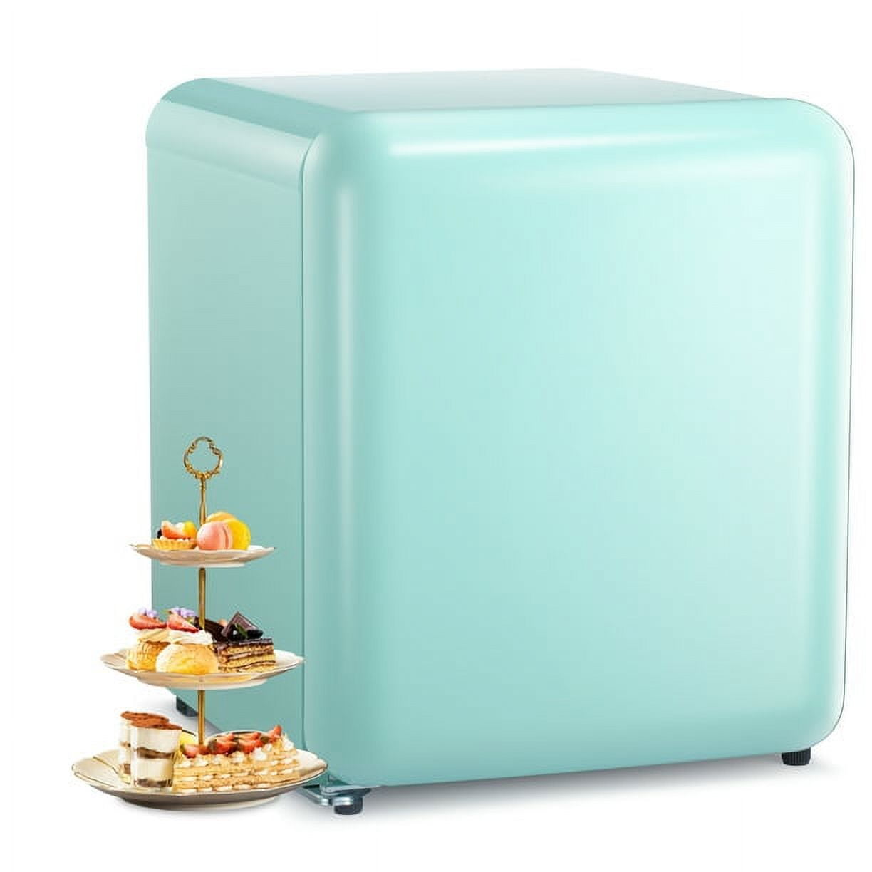 LHRIVER 1.7 Cu. Ft Mini Fridge with Freezer, Compact Refrigerator, Energy Saving, Adjustable Thermostat For Dorm / Office / Bedroom, Green