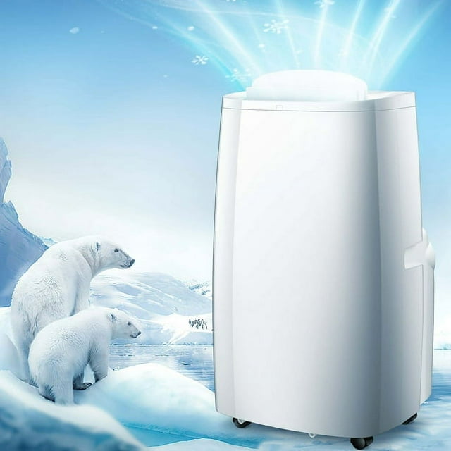 LHRIVER 10200BTU (14000 BTU ASHARE) Portable Air Conditioner,Portable AC Unit for Room Up to 450 Sq.Ft, White,3 in 1 , Ft Air Conditioner Fan