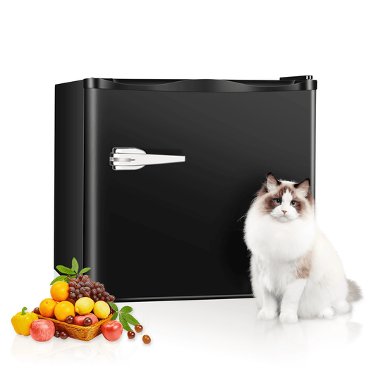 LHRIVER Mini Upright Freezer Compact Refrigerators,1.2Cu.ft Small Stand up Freezer for Home Office, Black