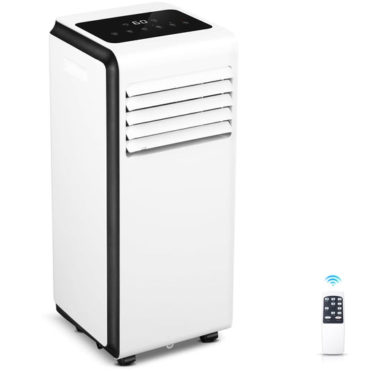LHRIVER Portable Air Conditioner 8000BTU (10000 BTU ASHARE) , Remote Control, Cools 350sq. ft, Quiet Operation, Window Fan,24H Timer, 3 Fan Speed for Bedroom Office Home Dorm