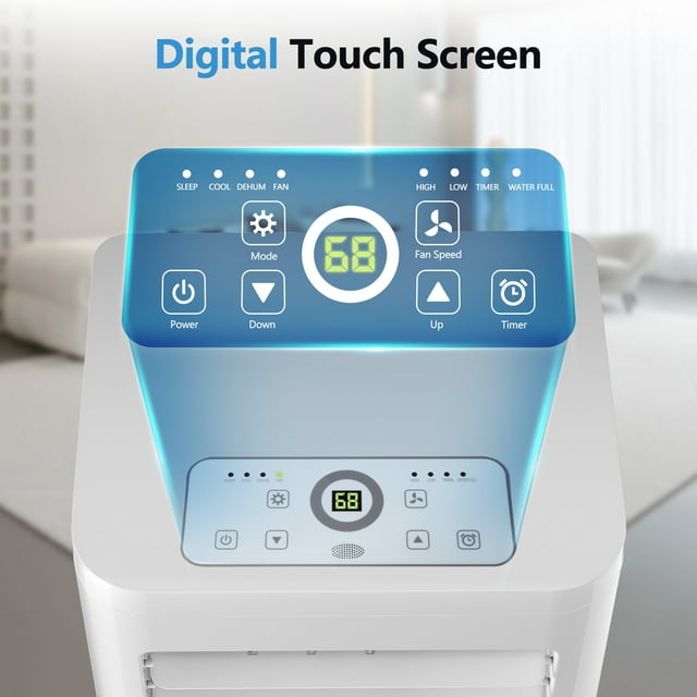 Havato Portable Air Conditioner, 10000BTU(ASHRAE) Cools 300Sq.ft w/Remote, Dehumidifier & Fan