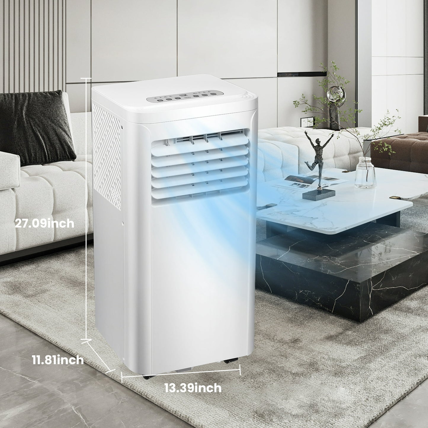 Havato Portable Air Conditioner, 5000BTU(8000BTU ASHRAE), with Remote Control, Refrigeration, Dehumidification and Fan