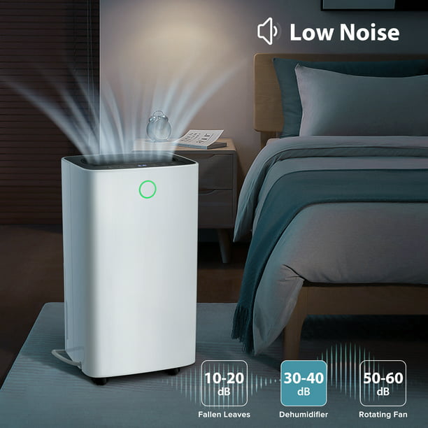 LHRIVER 30 Pint Dehumidifiers, 1000 Sq. ft Dehumidifier with Drain Hose, 0.53 Gallon Water Tank, 3 Operation Modes, 24H Timer for Home/Laundry Room