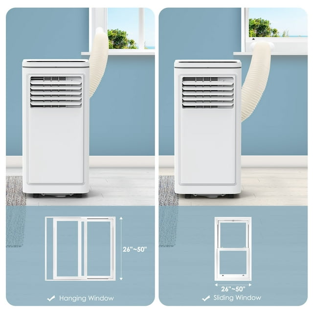 Havato Portable Air Conditioner, 5000BTU (8000BTU ASHRAE) Cools 200Sq.ft w/Remote, Dehumidifier & Fan