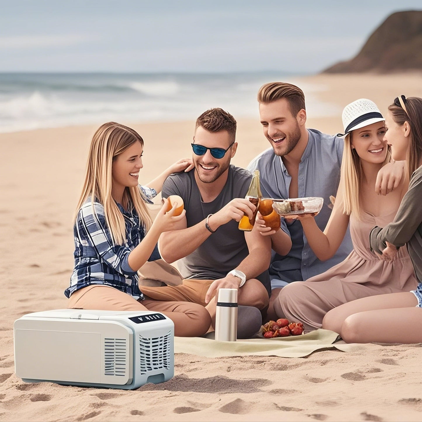 LHRIVER LHRIVER 12V 19QT(18L) Car Refrigerator, Portable Electric Cooler RV Fridge DC/AC, -4℉~68℉, Mini Fridge for Camping, Travel, Truck, Home, Fishing, RV