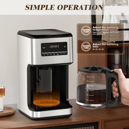 Havato 14-Cup Drip Coffee Maker, Stylish and Compact, Home/Kitchen/Cof – LHRIVER