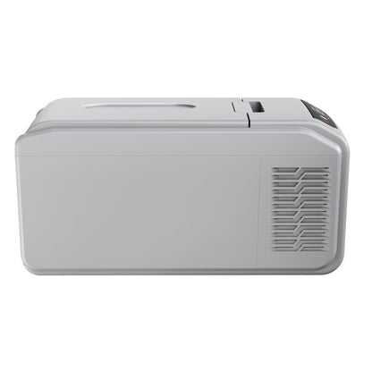 LHRIVER 16QT(15L) Portable Car Refrigerator -68°F~68°F, 12V/24V DC + 100-240V AC Smart Freezer/Cooler Car Fridge w/LCD Panel & Battery Protect for RV