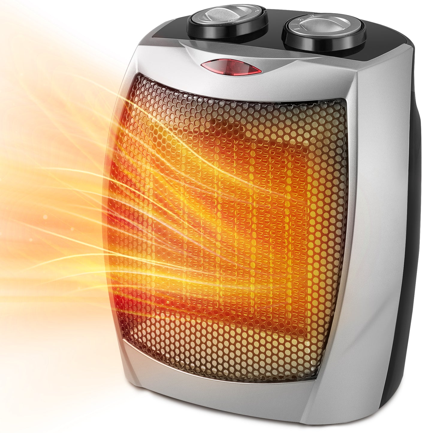 Havato Portable Space Heater for inside, 750W/1500W, ETL Certified, Silent Heating, Ceramic Small Fan Heater, for Home & Dorm, Silver