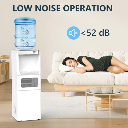 Havato 3 in 1 Water Dispenser with Ice Maker 33lbs 9 ice cubes in 6 minutes Top Loading for 5 Gallon, Child Lock