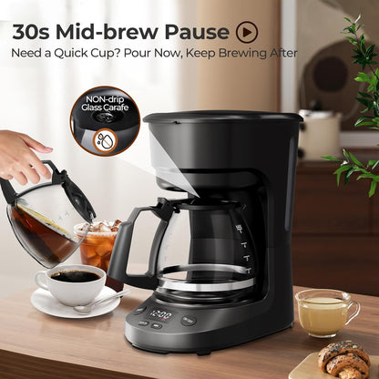 Havato Programmable Coffee Maker with 5-Cup（PROG），Auto-Brew Timer, Keep Warm Function