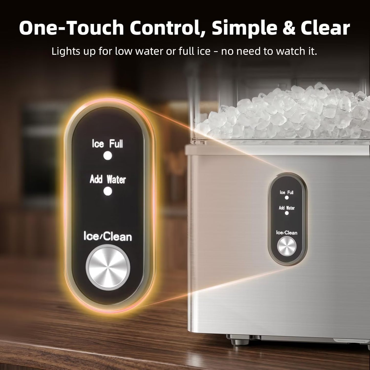 Havato Nugget Ice Maker , 35lbs/24HSoft Chewable Sonic Ice Machine, Self-Cleaning, Quiet Operation, Compact Ice Maker