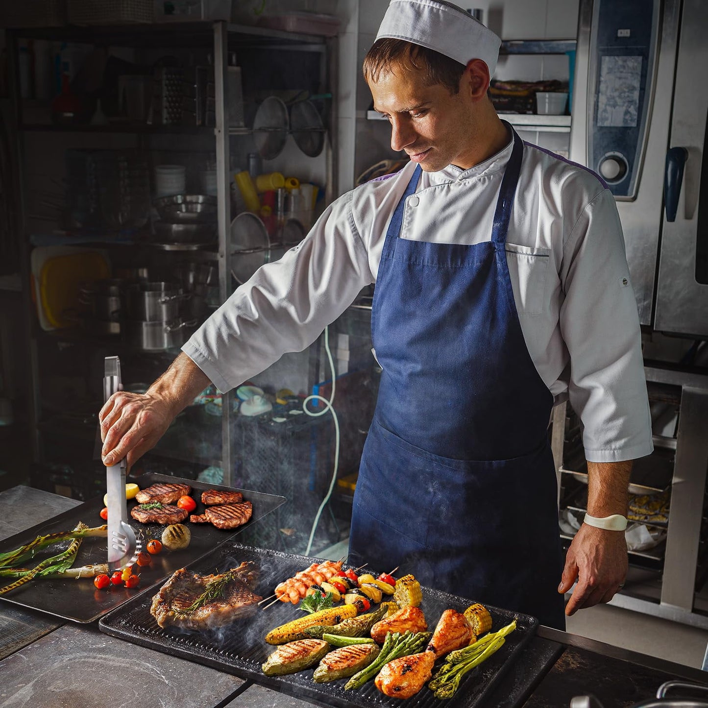 LHRIVER Stainless Steel BBQ Tool Grilling Accessories Kit with Bag for Camping, Kitchen