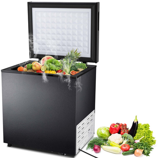 Havato 1.8 Cu.ft Horizontal Freezer, 7-Hour Temperature Control, Top-Opening Compact Freezer, Energy Saving and Low Noise, Black