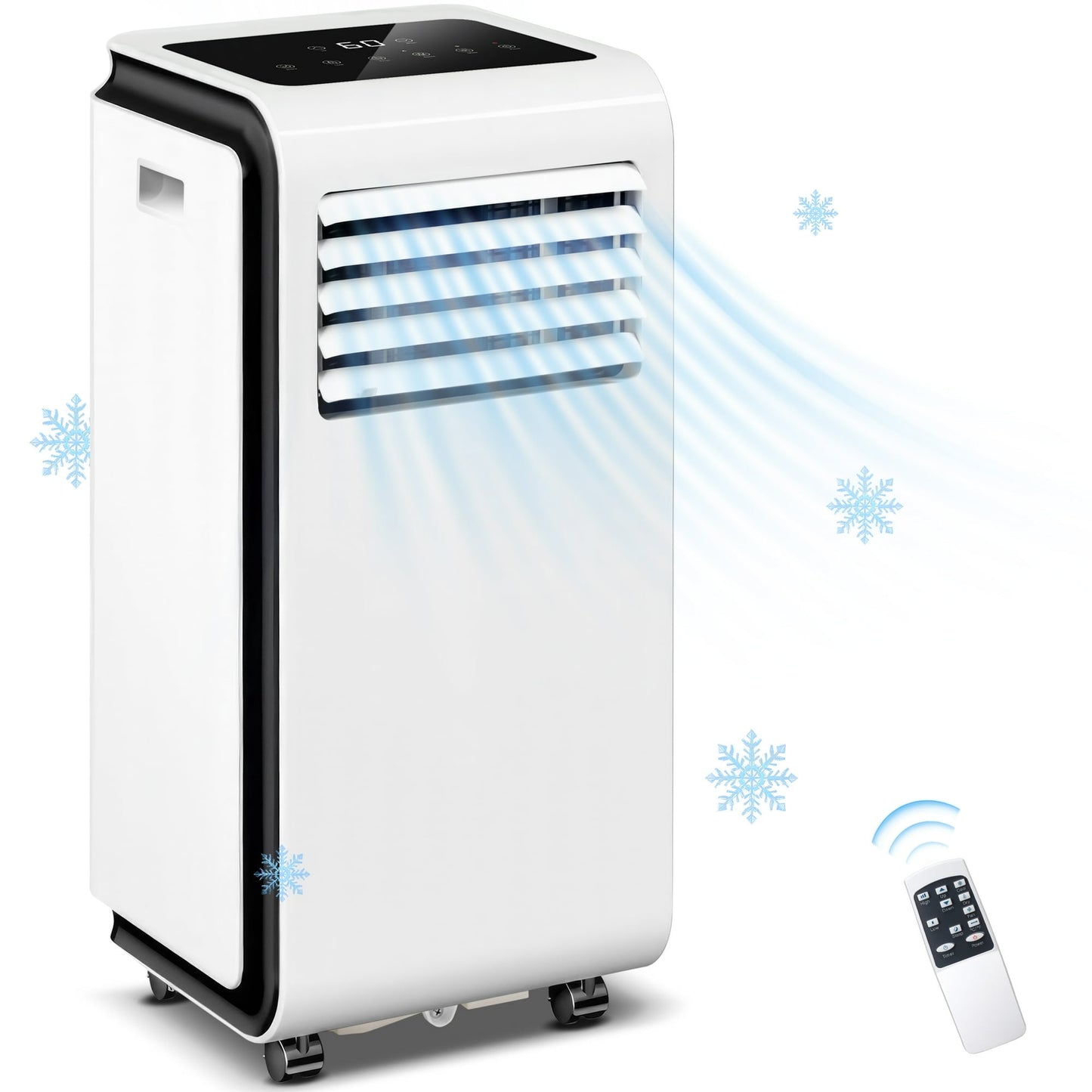 Havato 5000 BTU(8000 BTU ASHRAE) Multifunctional Portable Air Conditioner, Integrating Dehumidification, Fan and Refrigeration, 24-Hour Timer, White