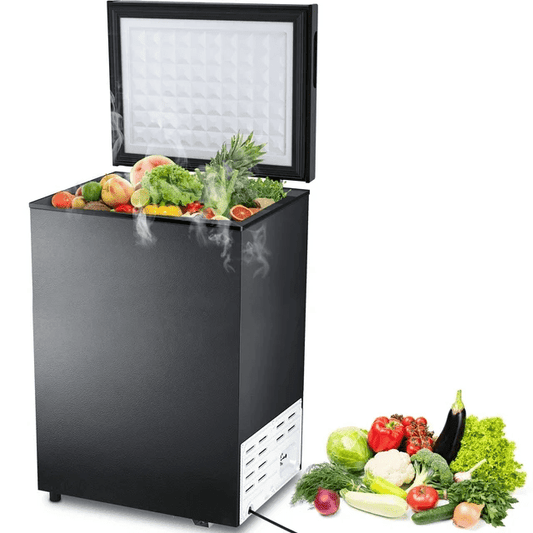 LHRIVER 2.8 cu.ft Chest Freezer Free Standing Top open Door Compact Freezer with Adjustable Temperature, Energy Saving-Black