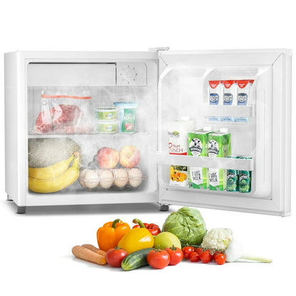 LHRIVER Upright Freezer, Energy Saving 1.1 Cu.ft Single Door Compact Upright Freezer with Reversible Door(White)