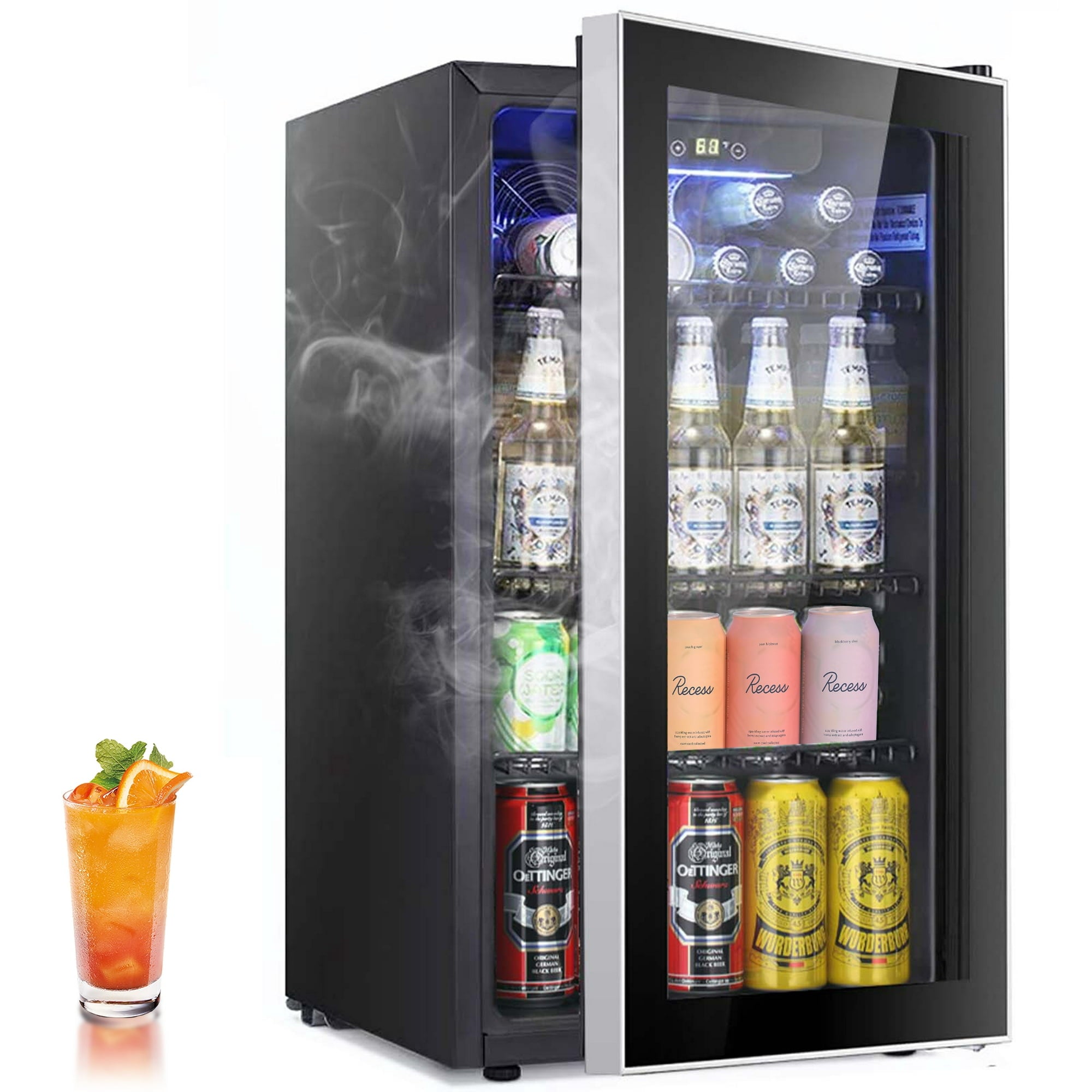 120 can mini fridge deals with glass door