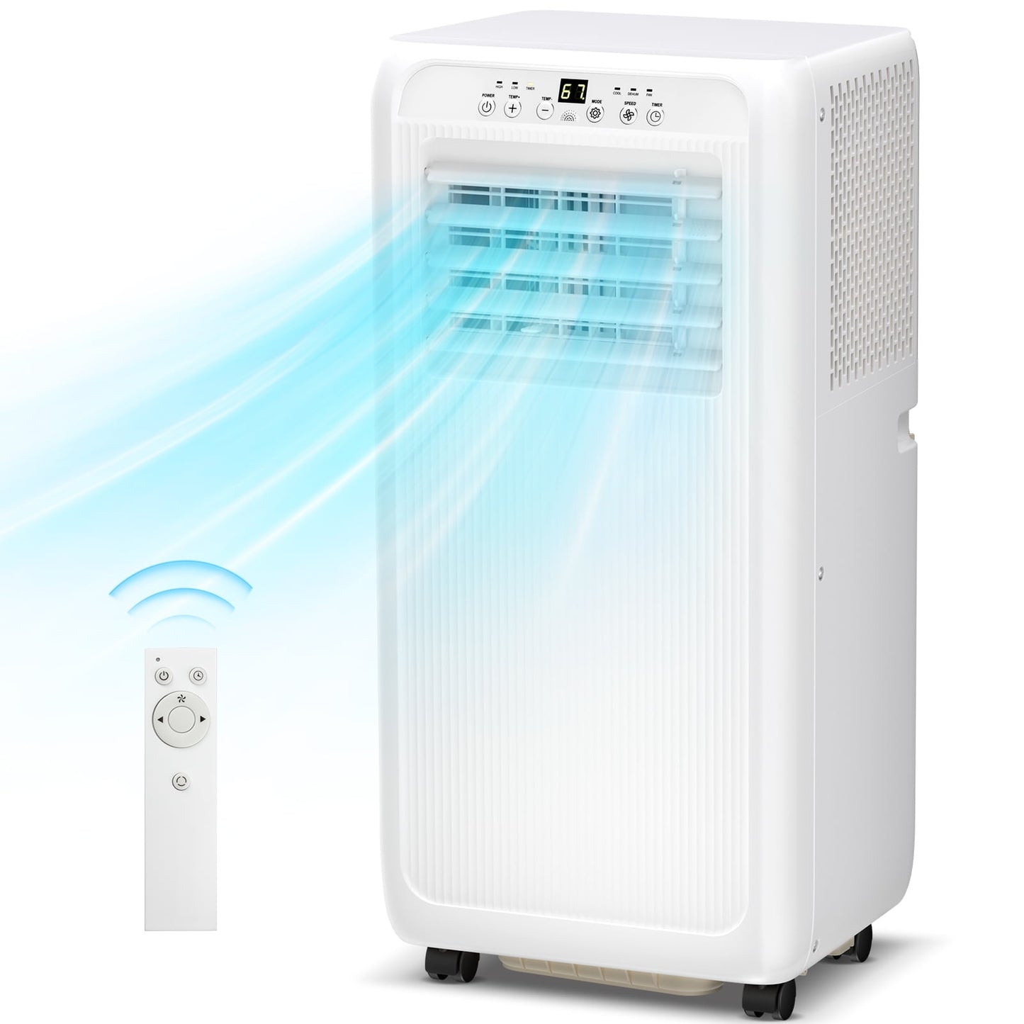 Havato 6000BTU(10000BTU Ashere) Portable Air Conditioner, Cools 350Sq.ft, 3-in-1 w/Remote, Dehumidifier