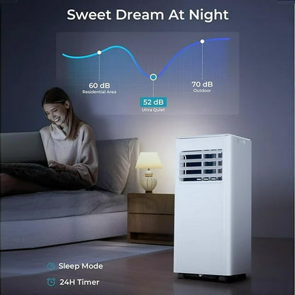 Havato  8,000 BTU Portable Air Conditioners, 4-in-1 Portable AC Unit Up to 350 Sq.Ft, 4 Modes Quiet Air Conditioner with Remote Control, Cool, Fan, Dehumidifier，24H Timer,Bedroom, Office, Apartments